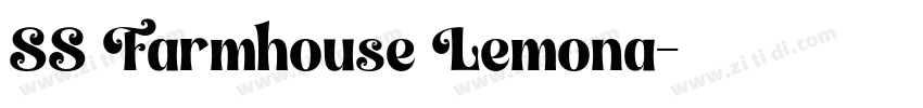 SS Farmhouse Lemona字体转换